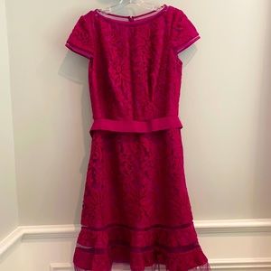 TADASHI SHOJI Pink Lace Dress